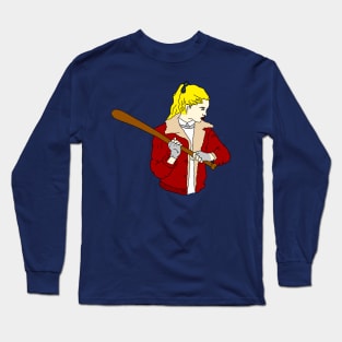 Girl with Baseball Bat Long Sleeve T-Shirt